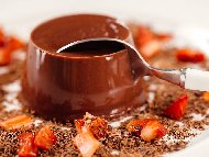 Рецепта Лесен шоколадов крем панакота с маскарпоне, сметана и черен шоколад